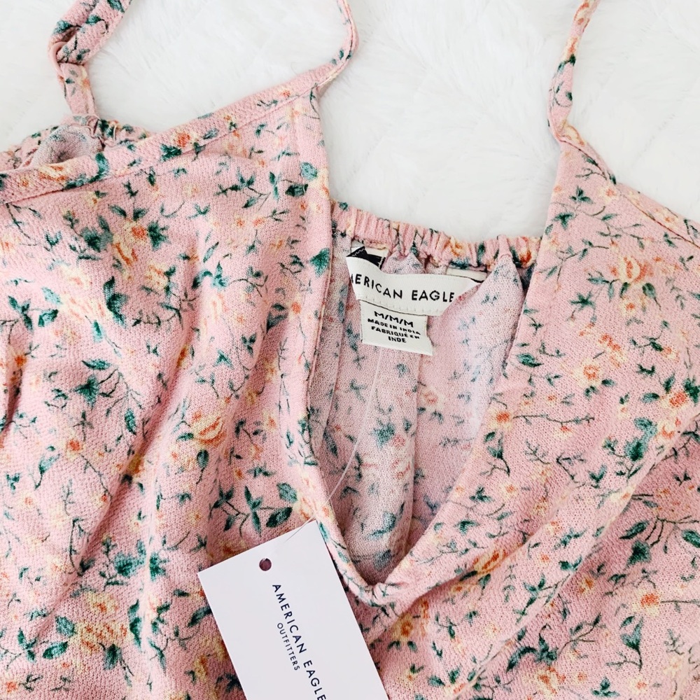 AE // NWT blush floral peplum cami - Picture 8 of 10